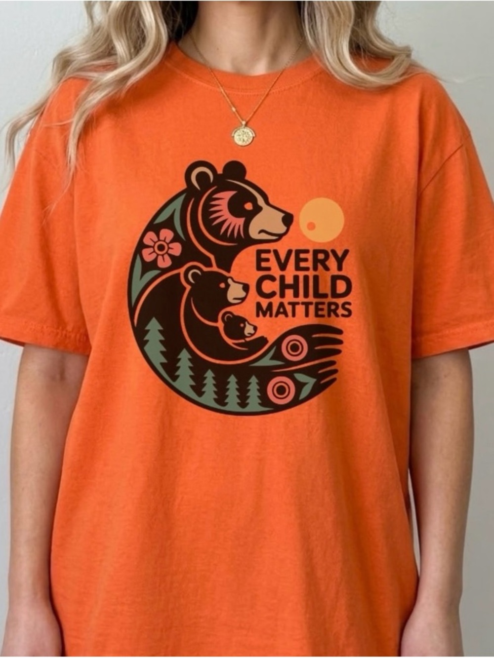 Gildan Orange Weasel Graphic Tee